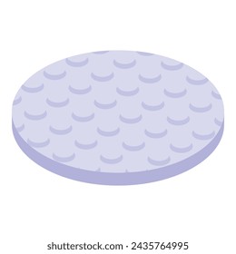 Medical beauty pad icon isometric vector. Face makeup skin. Round circle