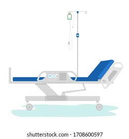 the medical bed. automatic bed for patients. medical couch. resuscitation. vector