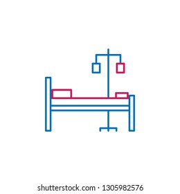 Medical, medical bed colored icon. Element of medicine illustration. Signs and symbols icon can be used for web, logo, mobile app, UI, UX