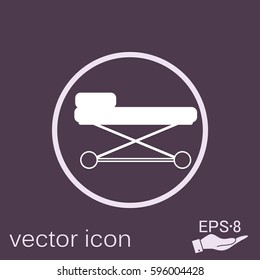 the medical bed. hospital equipment. vector medical icon