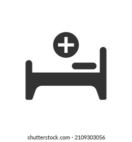 Medical Bed Icon - Hospital Bed Icon