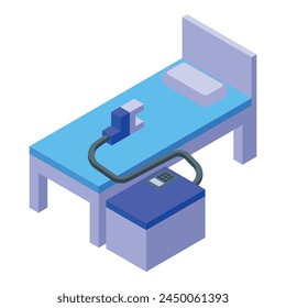Medical bed icon isometric vector. Adult diaper. Baby care