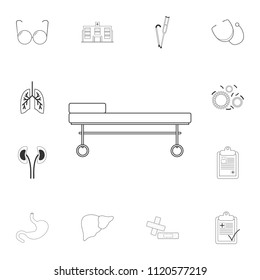 Medical bed icon. Simple element illustration. Medical bed symbol design from Medical collection set. Can be used for web and mobile on white background