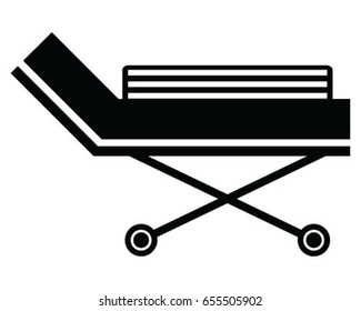 Medical bed, icon, symbol, vector, illustration, wallpaper, background, isolated