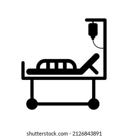 medical bed icon. vector illustration