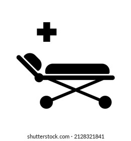 medical bed icon. vector illustration