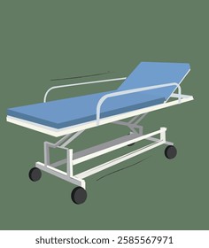 medical bed icon.Hospital bed with medical equipments.