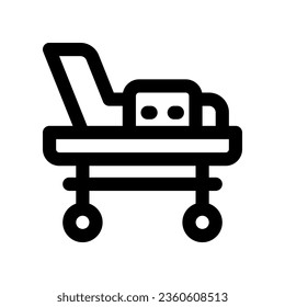 medical bed line icon. vector icon for your website, mobile, presentation, and logo design.