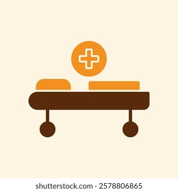 Medical Bed trendy creative attractive abstract vector illustration colorful useful design.eps