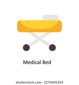 Medical Bed Vector Flat Icons. Simple stock illustration stock