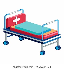 Medical Bed vector on white background