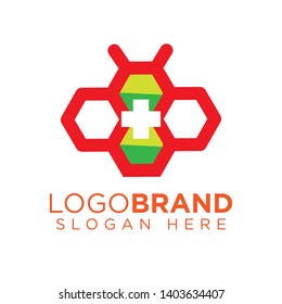 Medical Bee Logo Icon Vector