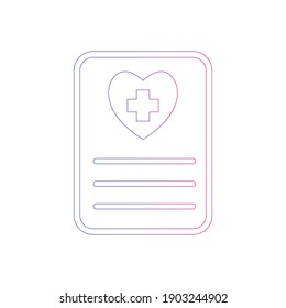 Medical bill icon. doctor prescription, doctors note, medical balance icon.