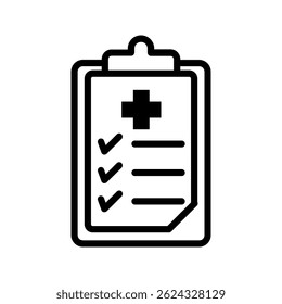 Medical bill icon. Flat illustration of icons color editable
