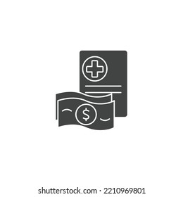 Medical bill Icon with Hands icons  symbol vector elements for infographic web