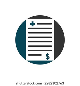 medical billing logo template Icon Illustration Brand Identity. Isolated and flat illustration. Vector graphic