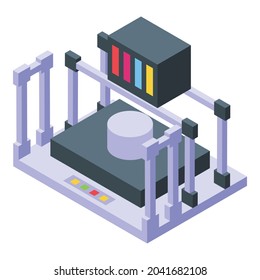 Medical Bioprinting Icon Isometric Vector. Engineering Printer. Bio Science