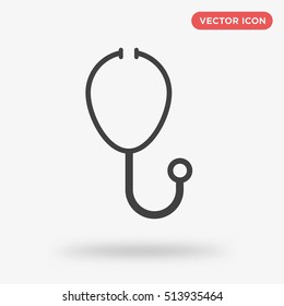 Medical Black Endoscope Vector Icon On White Background