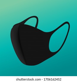 medical black Mask with 3d illustration 