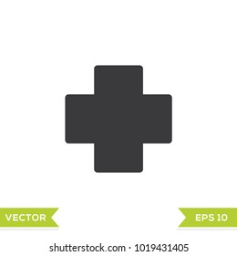 medical black web icon flat on white background vector template illustration 