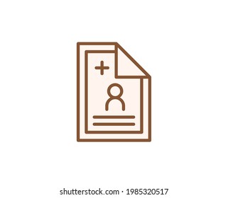 Icono plano médico en blanco. Señales de línea delgada para el logotipo de diseño, tarjeta de visita, etc. Símbolo de esquema único de alta calidad para diseño web o aplicación móvil. Pictograma de contorno médico.