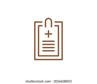 Medical blank flat icon. Thin line signs for design logo, visit card, etc. Single high-quality outline symbol for web design or mobile app. Medical outline pictogram.