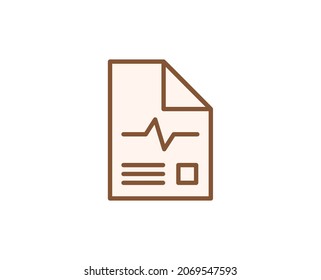 Medical blank flat icon. Thin line signs for design logo, visit card, etc. Single high-quality outline symbol for web design or mobile app. Medical outline pictogram.