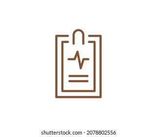 Medical blank flat icon. Thin line signs for design logo, visit card, etc. Single high-quality outline symbol for web design or mobile app. Medical outline pictogram.