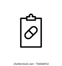 Medical blank line icon. High quality black outline logo for web site design and mobile apps. Vector illustration on a white background.