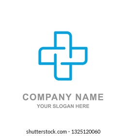 Medical Blue Cross Healthcare Pharmacy Drugstore Logo