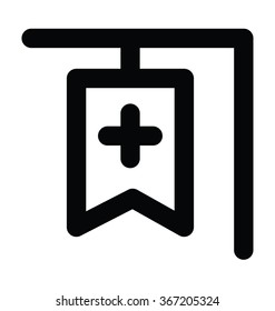 Medical Board Bold Line Vector Icon 