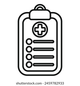 Medical board icon outline vector. Medical patient card. Form diagnostic