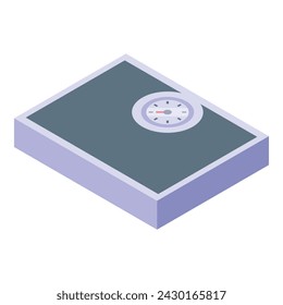 Medical body scales icon isometric vector. Case clinic past. Outcome health