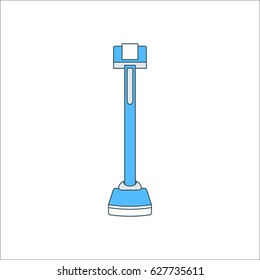 Medical body weighing scale for health symbol simple flat icon on background