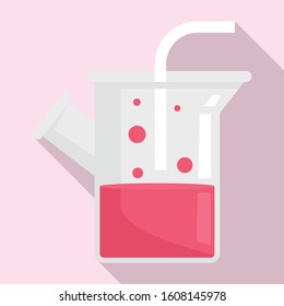 Medical boiling flask icon. Flat illustration of medical boiling flask vector icon for web design
