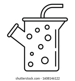 Medical boiling flask icon. Outline medical boiling flask vector icon for web design isolated on white background