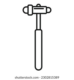 Medical bone hammer icon outline vector. Pain disease. Knee doctor