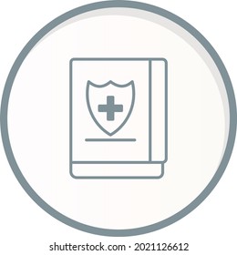 Medical Book Circle Grey Vector Icon Design