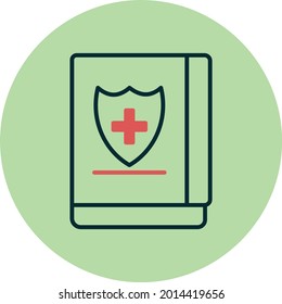 Medical Book Filled Vector Icon Design