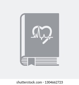 Medical book flat icon