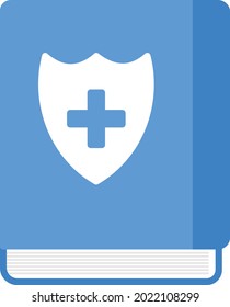 Design des medizinischen Buches Flach Vektorsymbol