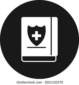 Medical Book  Glyph Inverted Vector Icon Design