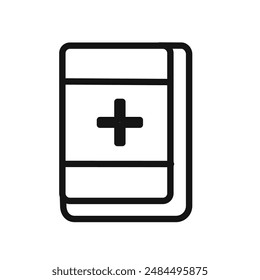Medizinbuchsymbol Lineare Vektorgrafik Grafikzeichen