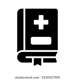 A medical book icon, symbolizing medical knowledge, education, and healthcare