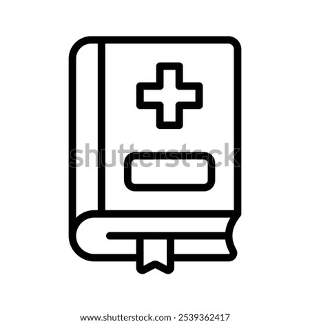 A medical book icon, symbolizing medical knowledge, education, and healthcare