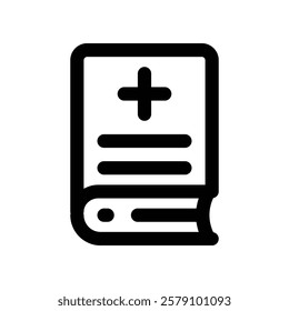 medical book icon. vector line icon for your website, mobile, presentation, and logo design.