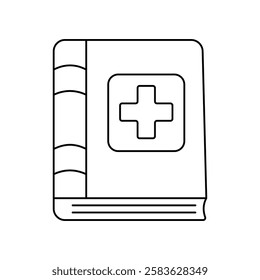 medical book icon with white background vector stock illustration