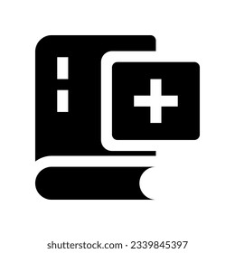 Medizinbuchsymbol für Ihre Website, Ihr Handy, Ihre Präsentation und Ihr Logo-Design.