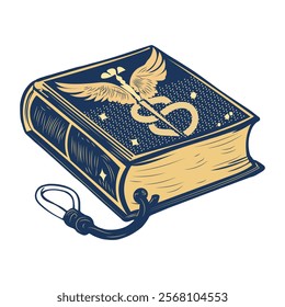 Medical book illustration in vintage style