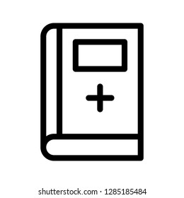 medical book line icon
